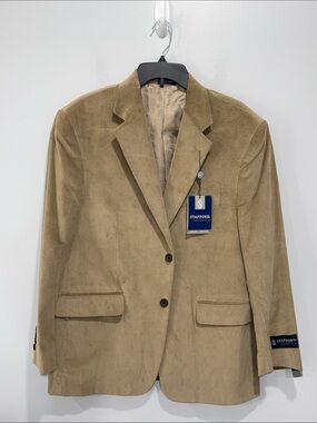 Stafford Men's Light Tan Corduroy Sport Coat size 42 Short NEW
